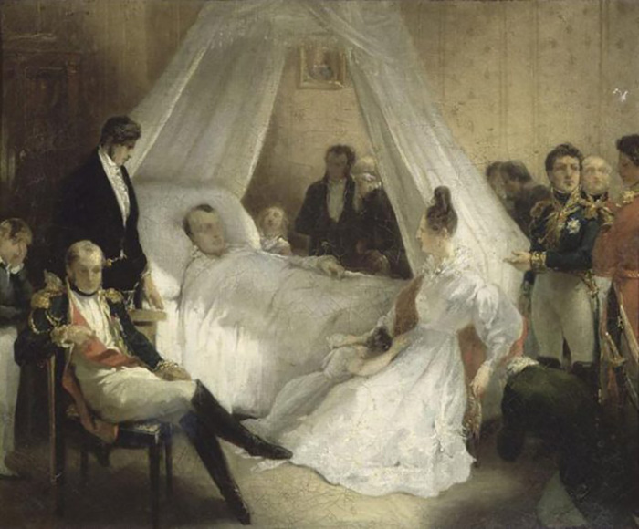 Смерть Наполеона. Чарль де Стубен (1828).